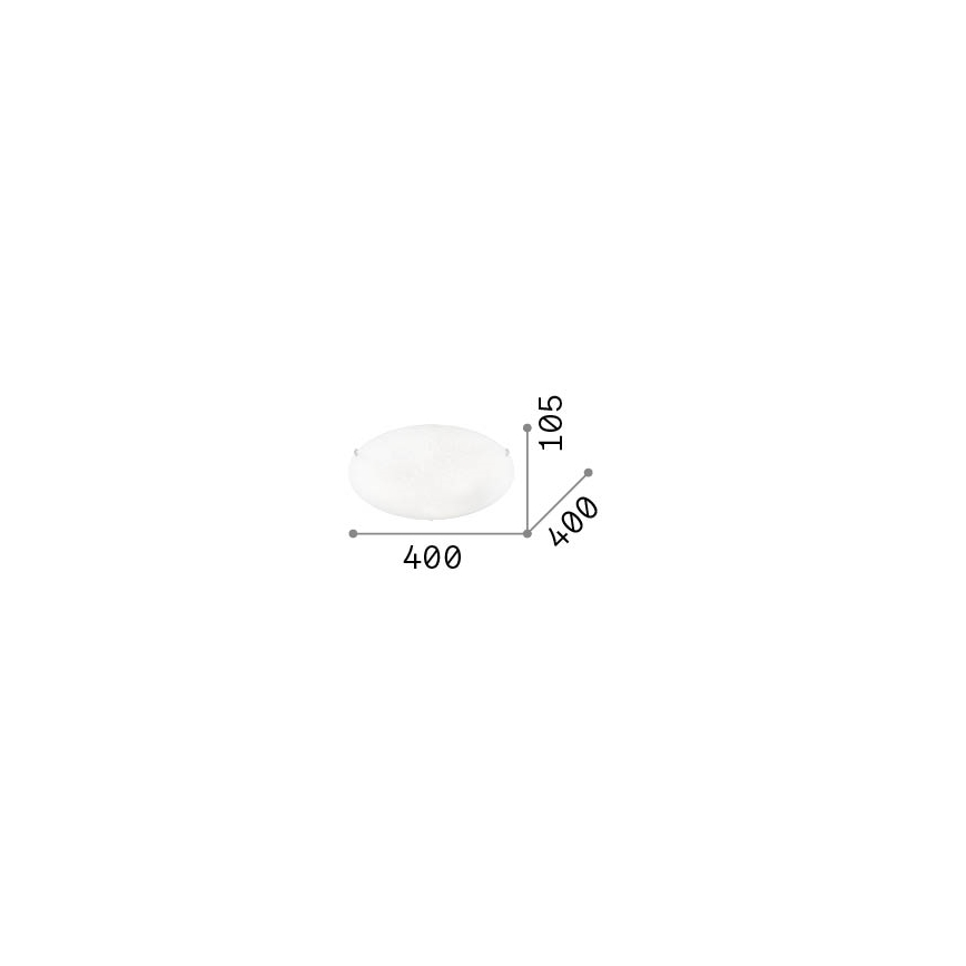 Ideal Lux - Plafonnier LANA 3xE27/60W/230V Ø 40 cm blanc