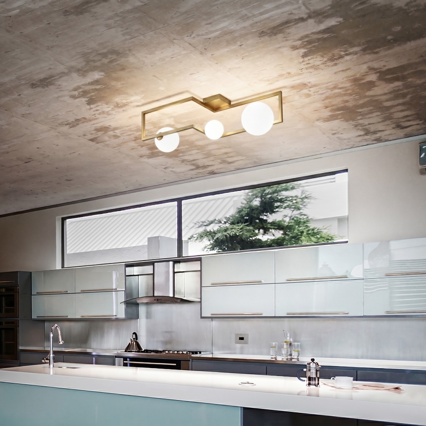 Ideal Lux - Plafonnier LED ANGOLO 3xG9/3W/230V laiton