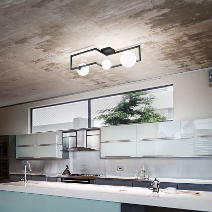 Ideal Lux - Plafonnier LED ANGOLO 3xG9/3W/230V noir
