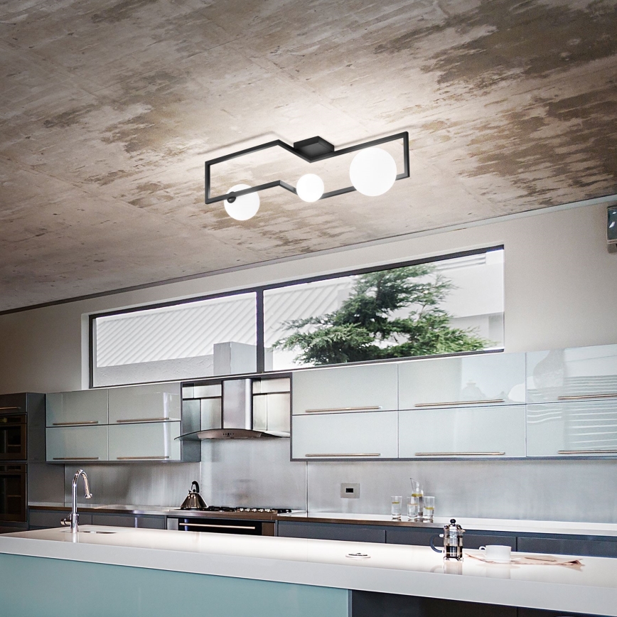 Ideal Lux - Plafonnier LED ANGOLO 3xG9/3W/230V noir