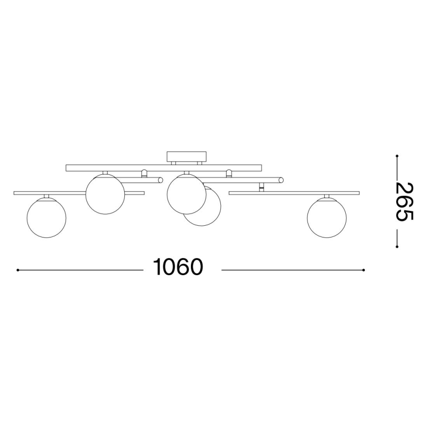 Ideal Lux - Plafonnier LED ATLAS 5xG9/3W/230V doré