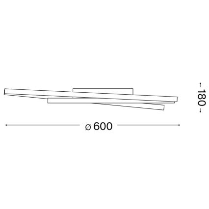 Ideal Lux - Plafonnier LED dimmable OZ LED/48W/230V Ø 60 cm IRC 90 blanc