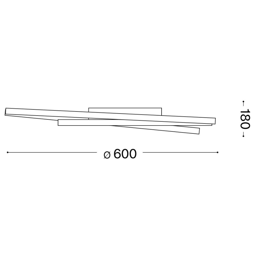 Ideal Lux - Plafonnier LED dimmable OZ LED/48W/230V Ø 60 cm IRC 90 blanc