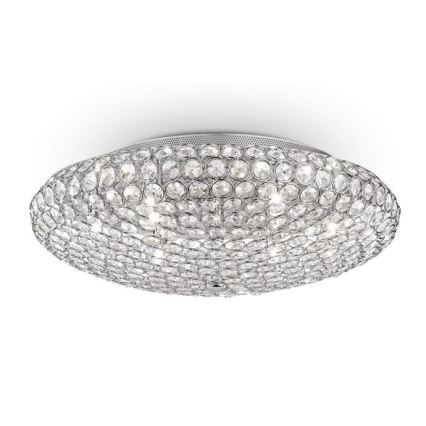 Ideal Lux - Plafonnier LED en cristal KING 9xG9/3W/230V d. 53,5 cm chrome brillant