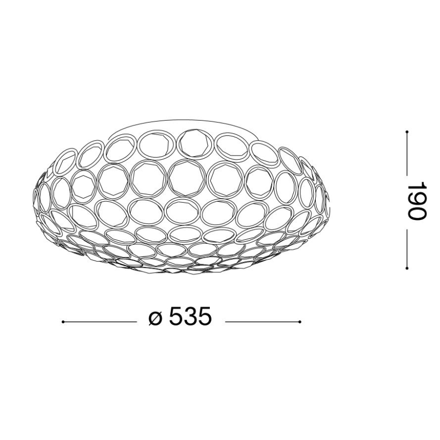 Ideal Lux - Plafonnier LED en cristal KING 9xG9/3W/230V d. 53,5 cm chrome brillant