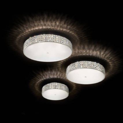 Ideal Lux - Plafonnier LED en cristal ROMA 9xG9/3W/230V d. 50 cm chrome brillant