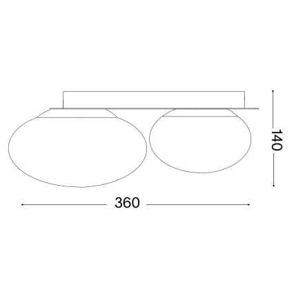 Ideal Lux - Plafonnier LED NINFEA 2xGX53/9W/230V blanc