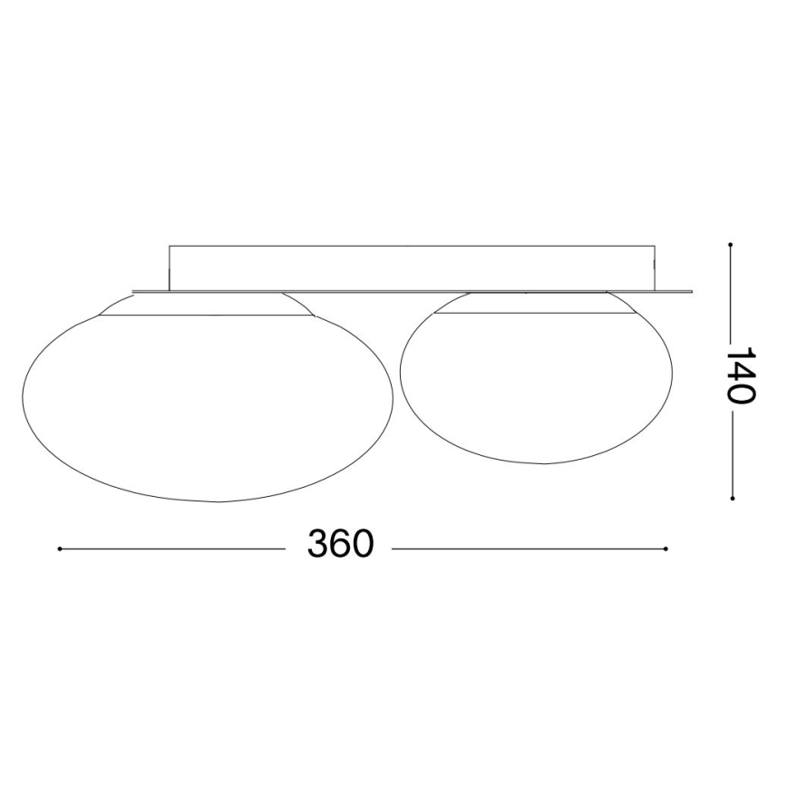 Ideal Lux - Plafonnier LED NINFEA 2xGX53/9W/230V blanc