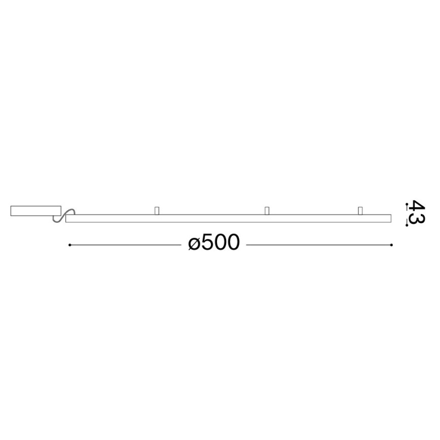 Ideal Lux - Plafonnier LED ORACLE SLIM LED/29W/230V 3000K (blanc chaud) IRC 90 Ø 50 cm finition dorée