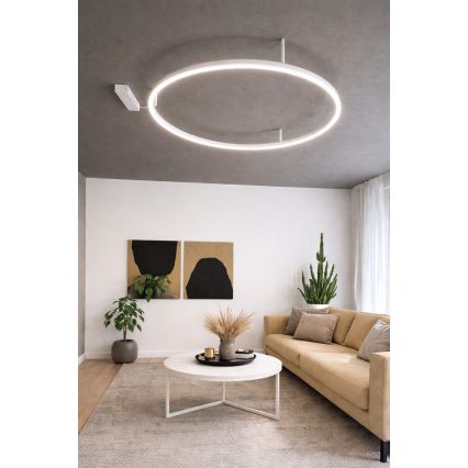 Ideal Lux - Plafonnier LED ORACLE SLIM, 37 W, 230 V, 4000 K, IRC 90, Ø 70 cm, blanc