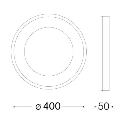 Ideal Lux - Plafonnier LED PLANET 20W/230V IRC 90 Ø 40 cm noir