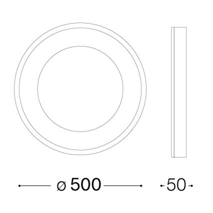 Ideal Lux - Plafonnier LED PLANET/25W/230V IRC 90 Ø 50 cm laiton
