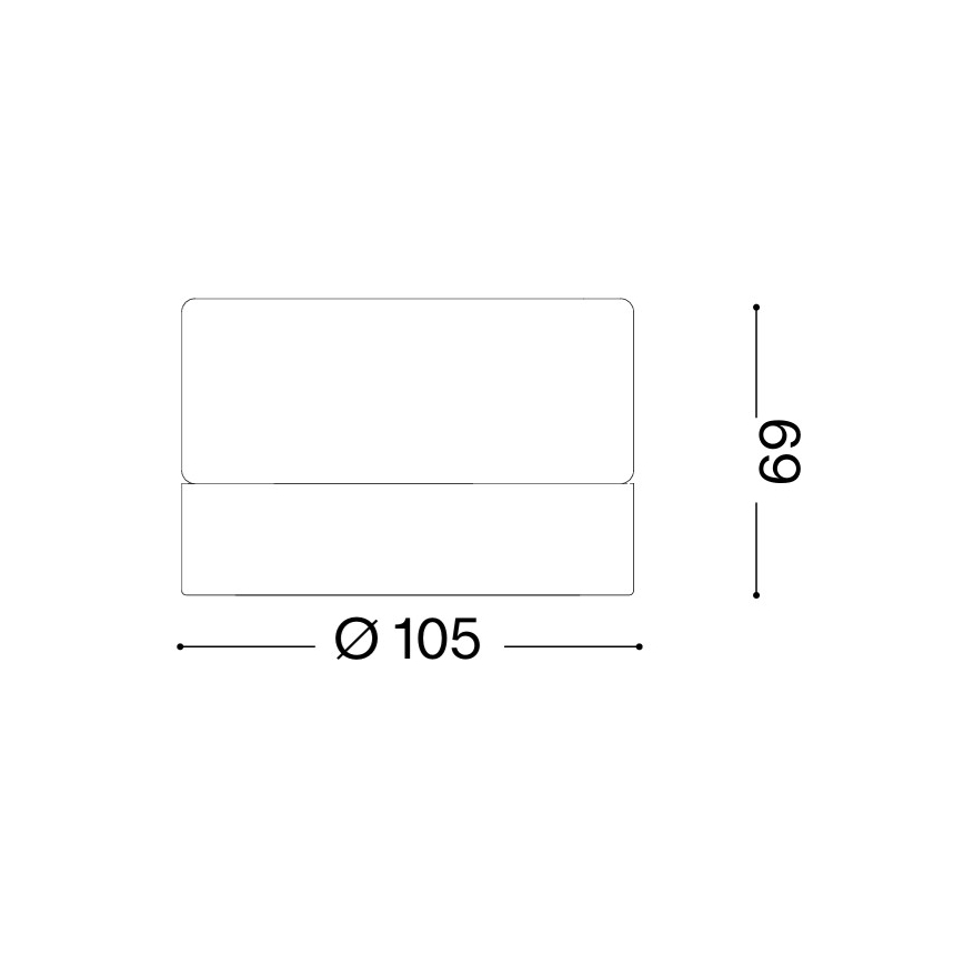 Ideal Lux - Plafonnier LED pour salle de bains LOLLY 1xGX53/9W/230V Ø 10,5 cm IP44 blanc/transparent