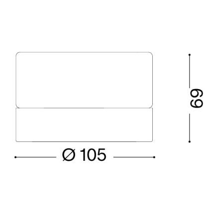 Ideal Lux - plafonnier LED pour salle de bains LOLLY 1xGX53/9W/230V Ø 10,5 cm doré/beige fumé