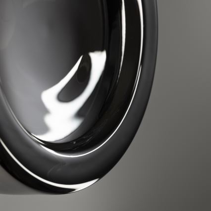 Ideal Lux - Plafonnier LED pour salle de bains LOLLY 1xGX53/9W/230V Ø 10,5 cm noir/noir fumé