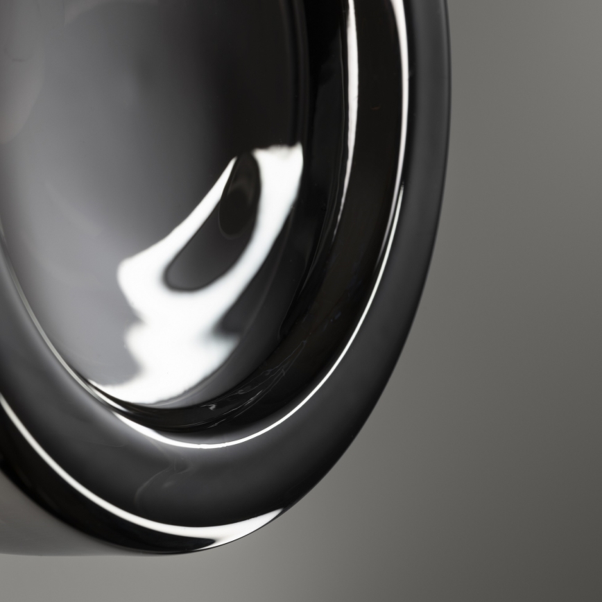 Ideal Lux - Plafonnier LED pour salle de bains LOLLY 1xGX53/9W/230V Ø 10,5 cm noir/noir fumé