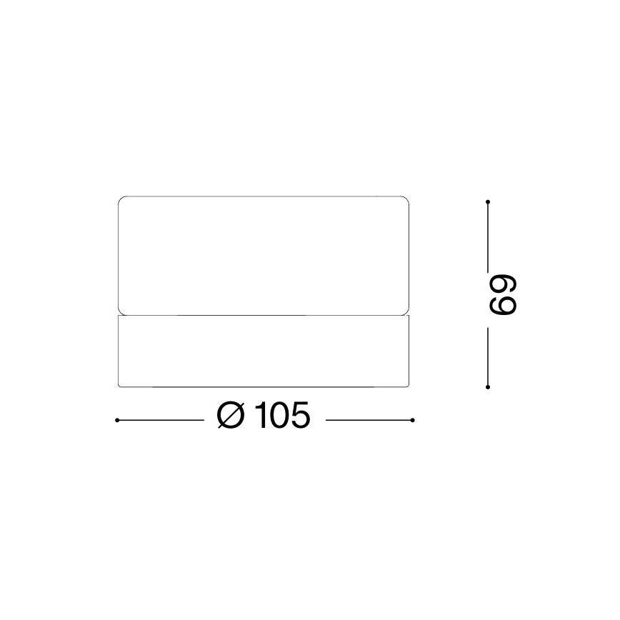 Ideal Lux - Plafonnier LED pour salle de bains LOLLY 1xGX53/9W/230V Ø 10,5 cm noir/noir fumé