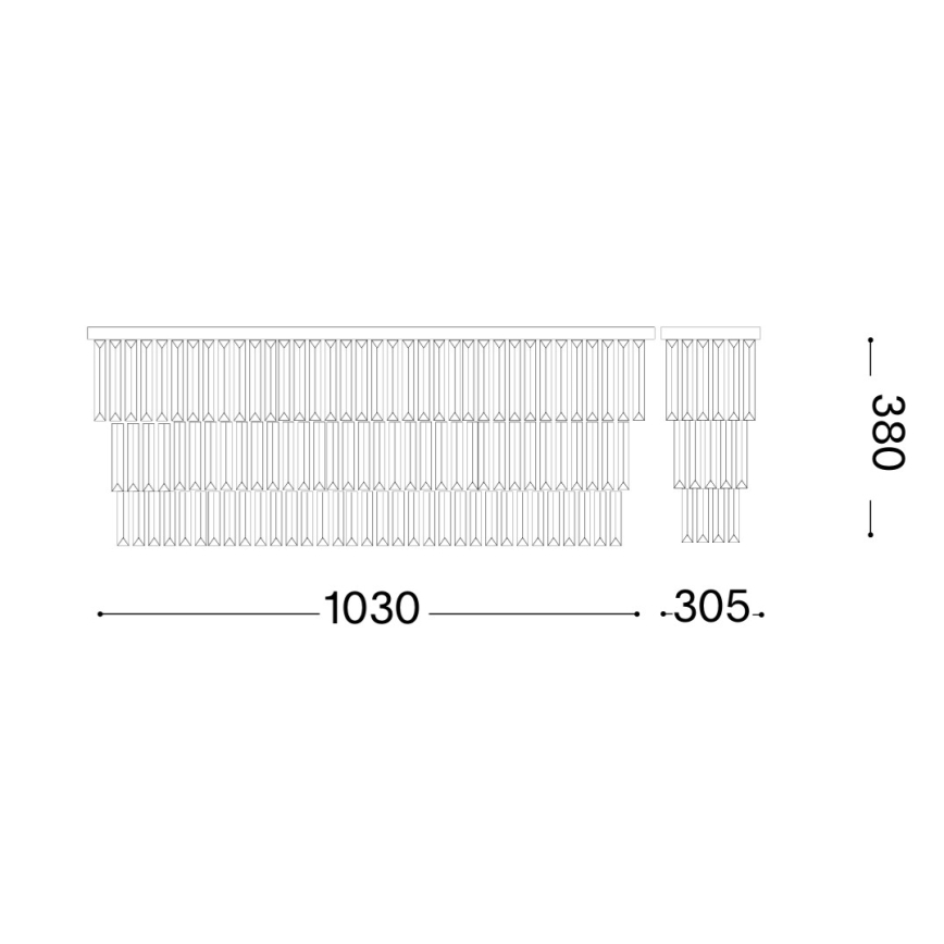 Ideal Lux - Plafonnier MARTINEZ 8xE14/40W/230V doré