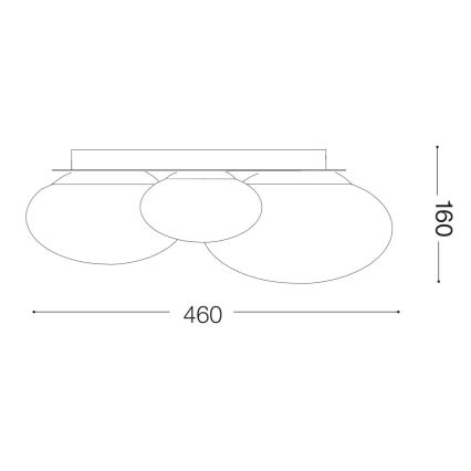 Ideal Lux - Plafonnier NINFEA 3xLED/9W/230V blanc