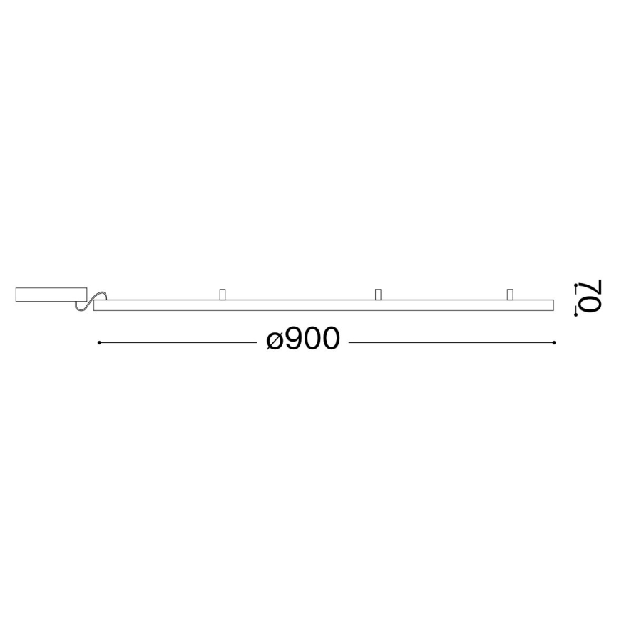 Ideal Lux - Plafonnier ORACLE SLIM LED/55W/230V 3000K d. 90 cm blanc
