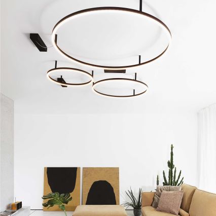 Ideal Lux - Plafonnier ORACLE SLIM LED/55W/230V 3000K d. 90 cm noir