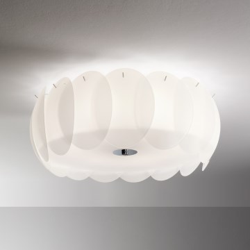 Ideal Lux - Plafonnier OVALINO 8xE27/60W/230V Ø 53,5 cm blanc