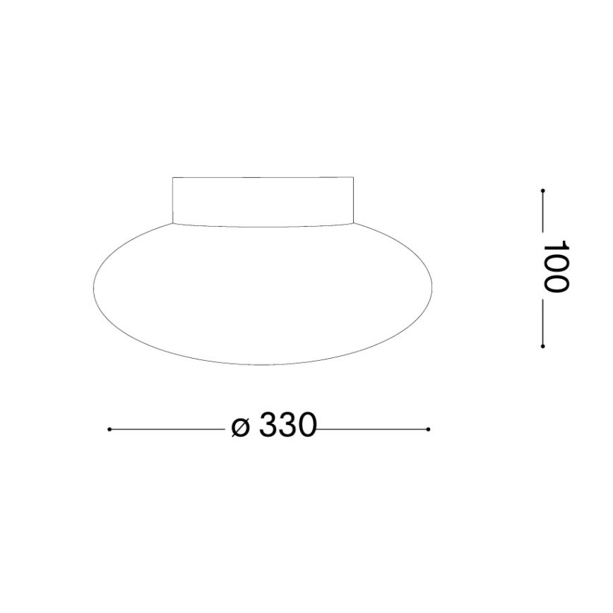 Ideal Lux - Plafonnier SMARTIES 1xE27/42W/230V Ø 33 cm blanc