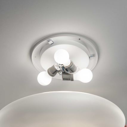 Ideal Lux - Plafonnier SMARTIES 3xE27/42W/230V Ø 50 cm blanc