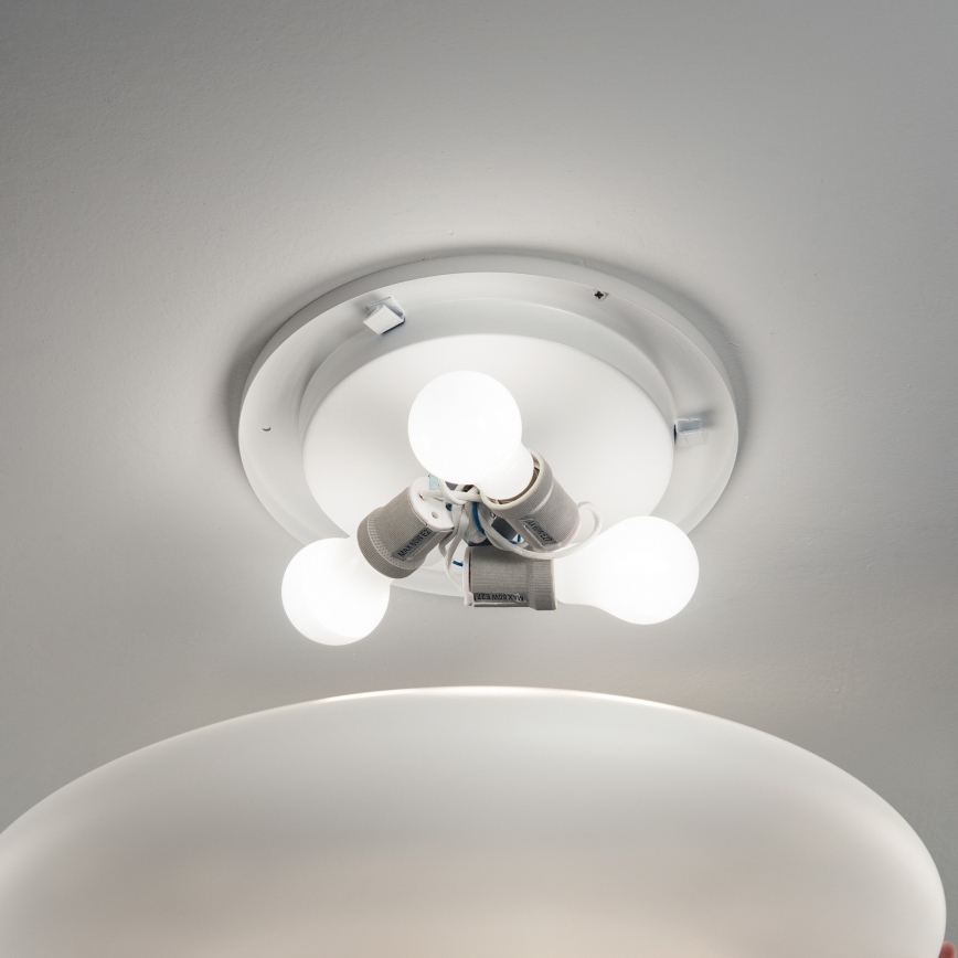 Ideal Lux - Plafonnier SMARTIES 3xE27/42W/230V Ø 50 cm blanc