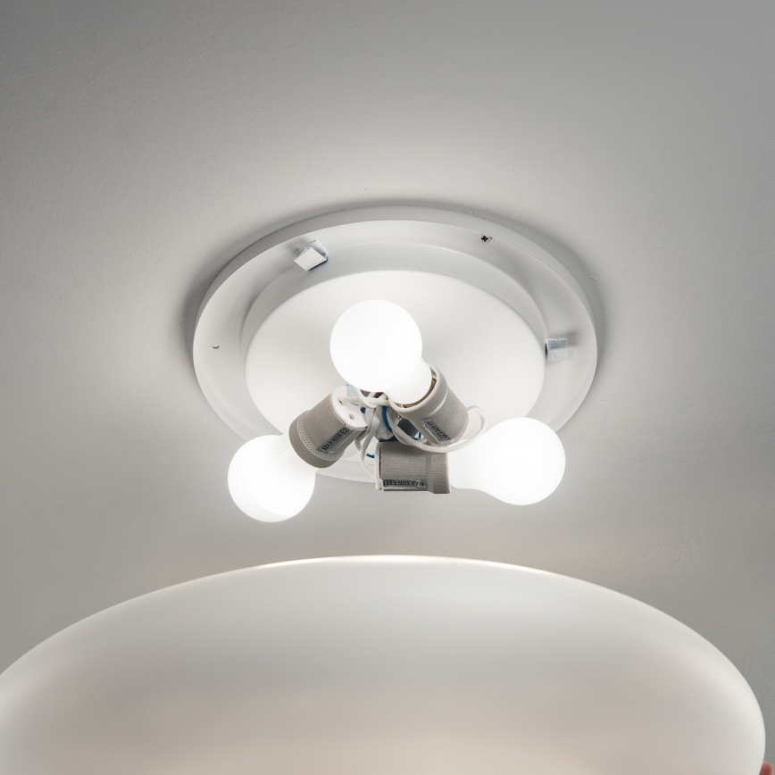 Ideal Lux - Plafonnier SMARTIES 3xE27/42W/230V Ø 60 cm blanc