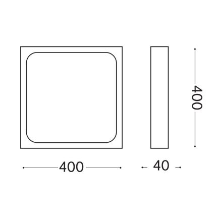 Ideal Lux - Plafonnier UNIVERSAL LED/36W/230V 40x40 cm CRI 90 blanc