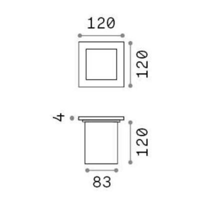 Ideal Lux - Spot d'extérieur encastrable 1xG9/15W/230V IP54