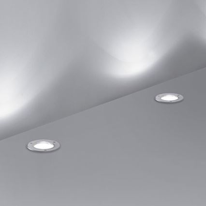 Ideal Lux - Spot d'extérieur encastrable PARK 1xGU10/20W/230V IP65 chrome mat