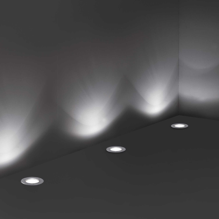 Ideal Lux - Spot d'extérieur encastrable PARK 1xGU10/20W/230V IP65 chrome mat