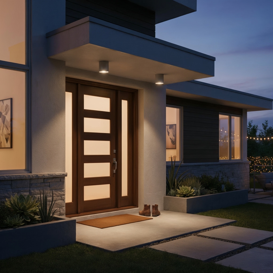 Ideal Lux - Spot d'extérieur GUN 1xGU10/28W/230V Ø 11 cm IP55 marron