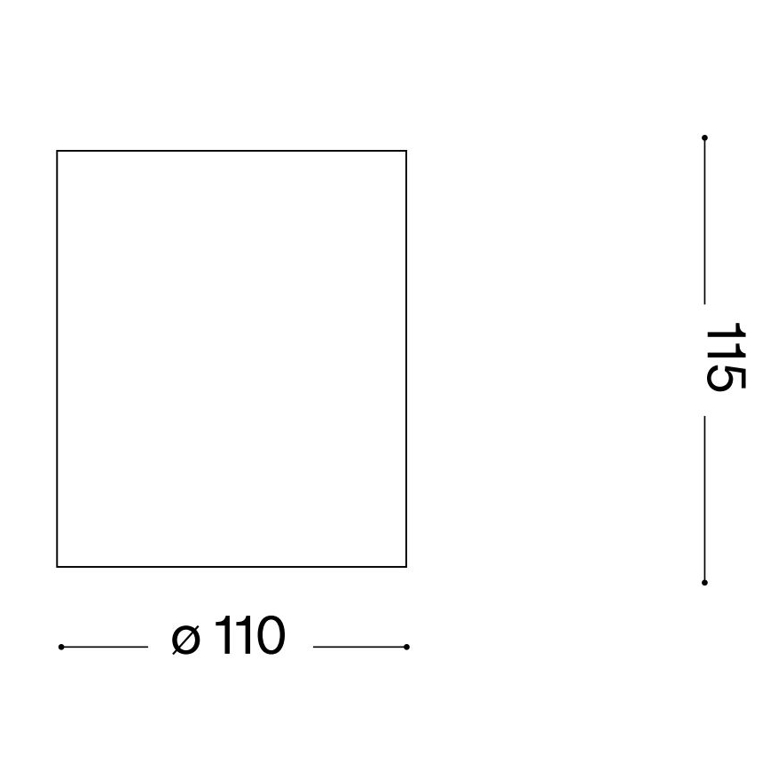 Ideal Lux - Spot d'extérieur GUN 1xGU10/28W/230V Ø 11 cm IP55 marron