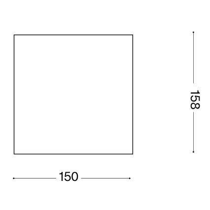 Ideal Lux - Spot d'extérieur TECHO 1xGU10/20W/230V 15x15 cm IP54 blanc