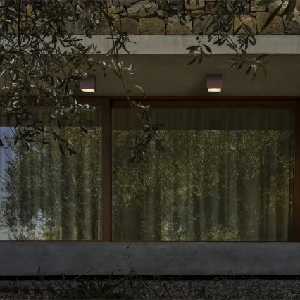 Ideal Lux - Spot d'extérieur TECHO 1xGU10/20W/230V 15x15 cm IP54 marron