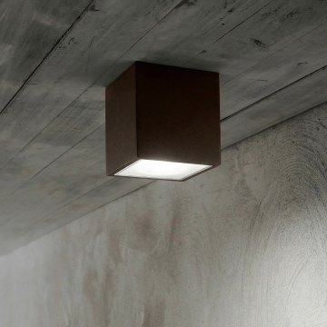 Ideal Lux - Spot d'extérieur TECHO 1xGU10/20W/230V 9x9 cm IP54 marron