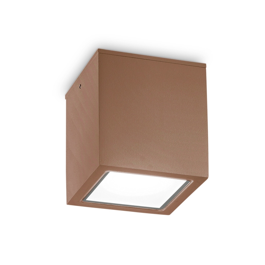 Ideal Lux - Spot d'extérieur TECHO 1xGU10/20W/230V 9x9 cm IP54 marron
