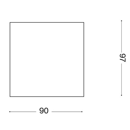 Ideal Lux - Spot d'extérieur TECHO 1xGU10/20W/230V 9x9 cm IP54 marron