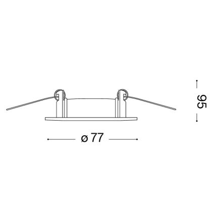Ideal Lux - Spot encastré 1xGU10/50W/230V Ø 7,7 cm chrome mat