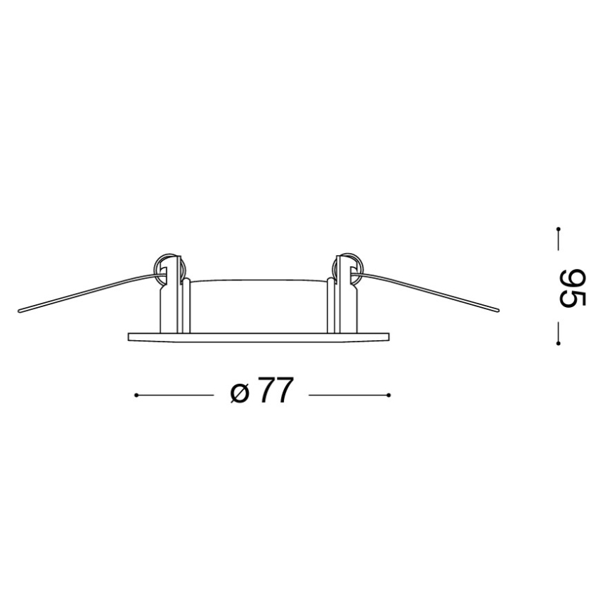 Ideal Lux - Spot encastré 1xGU10/50W/230V Ø 7,7 cm chrome mat