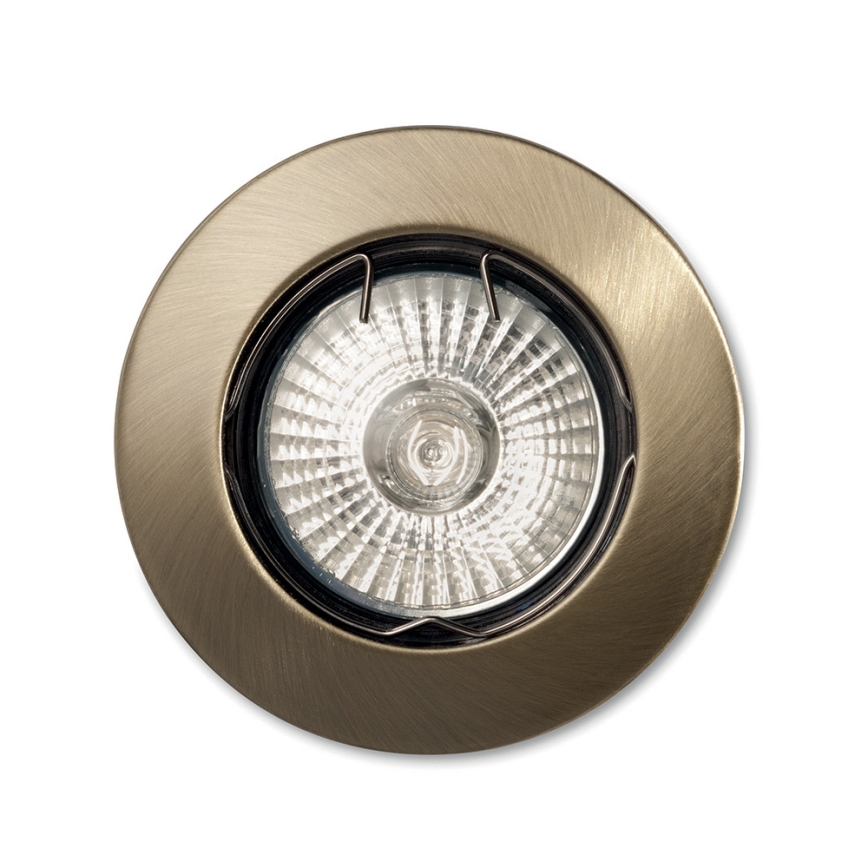 Ideal Lux - Spot encastré JAZZ 1xGU10/50W/230V diam. 7,7 cm finition bronze