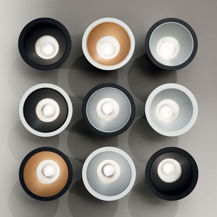 Ideal Lux - luminaire encastré LED GAME TRIM, 11 W, 230 V, 4000 K, IRC 90, Ø 8,5 cm, IP40, noir