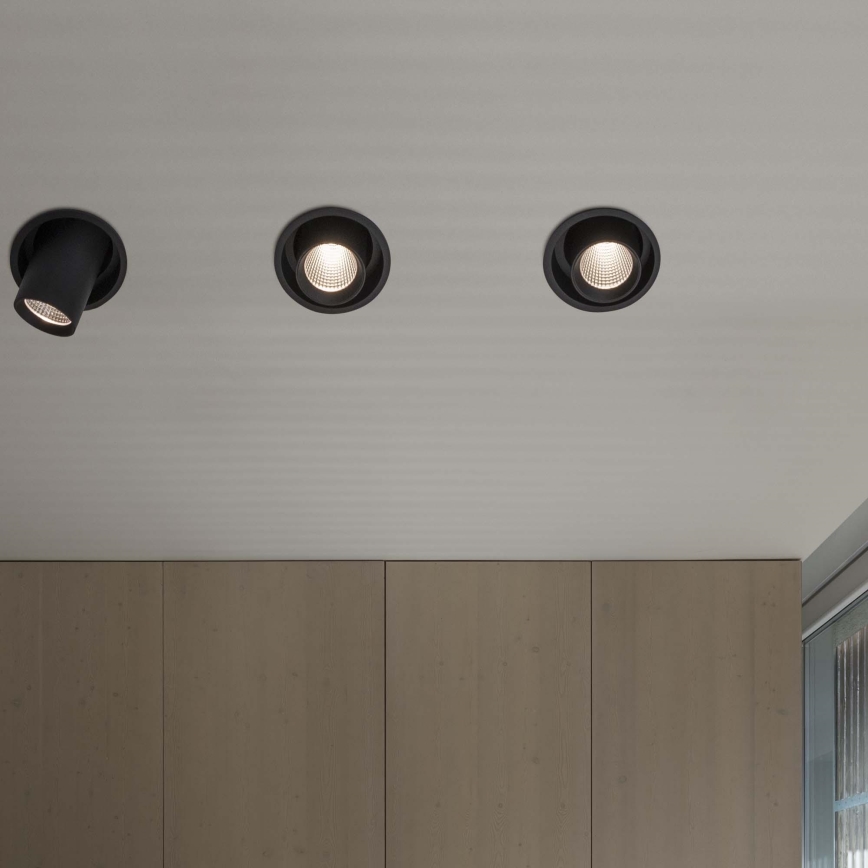 Ideal Lux - Spot encastré LED NOVA, 20W, 230V, 4000K, IRC 90, Ø 15,4 cm, noir