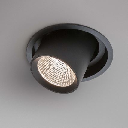 Ideal Lux - Spot encastré LED NOVA, 20W, 230V, 4000K, IRC 90, Ø 15,4 cm, noir