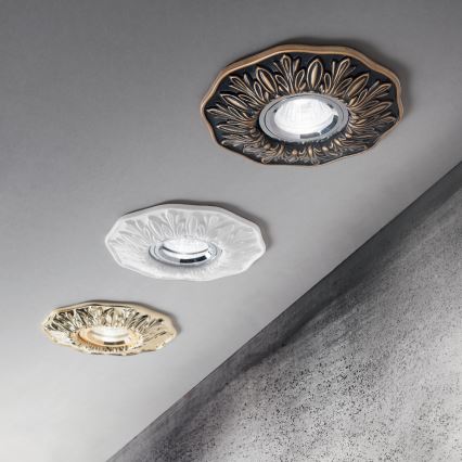 Ideal Lux - Spot encastré POLKA 1xGU10/50W/230V blanc