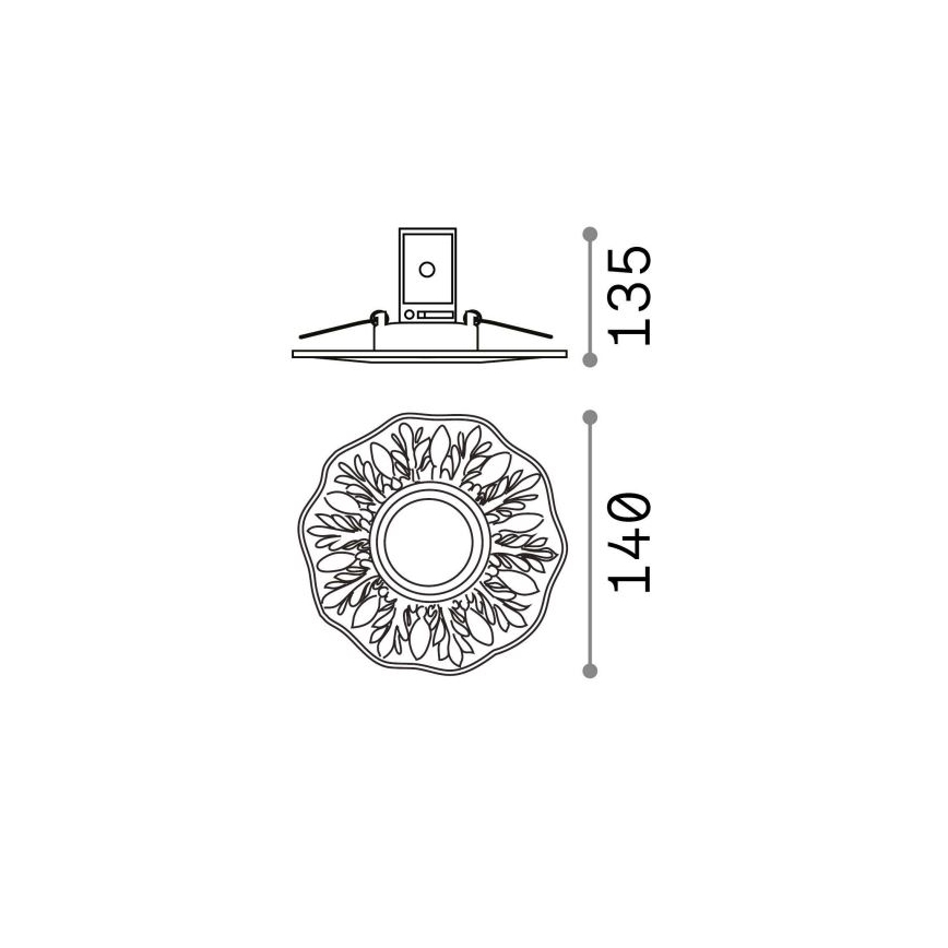 Ideal Lux - Spot encastré POLKA 1xGU10/50W/230V blanc
