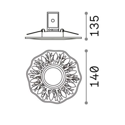 Ideal Lux - Spot encastré POLKA 1xGU10/50W/230V bronze